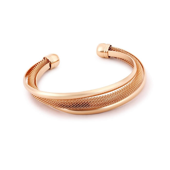 Capri Moon 18 KT Rose Gold Plated Italian Design Mesh Bracelet – VistaShops