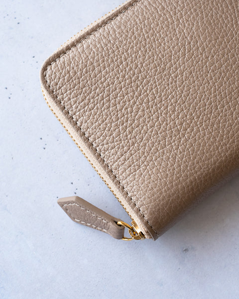 トリヨンクレマンスのシャンパンゴールドで製作したコンパクト2つ折り財布