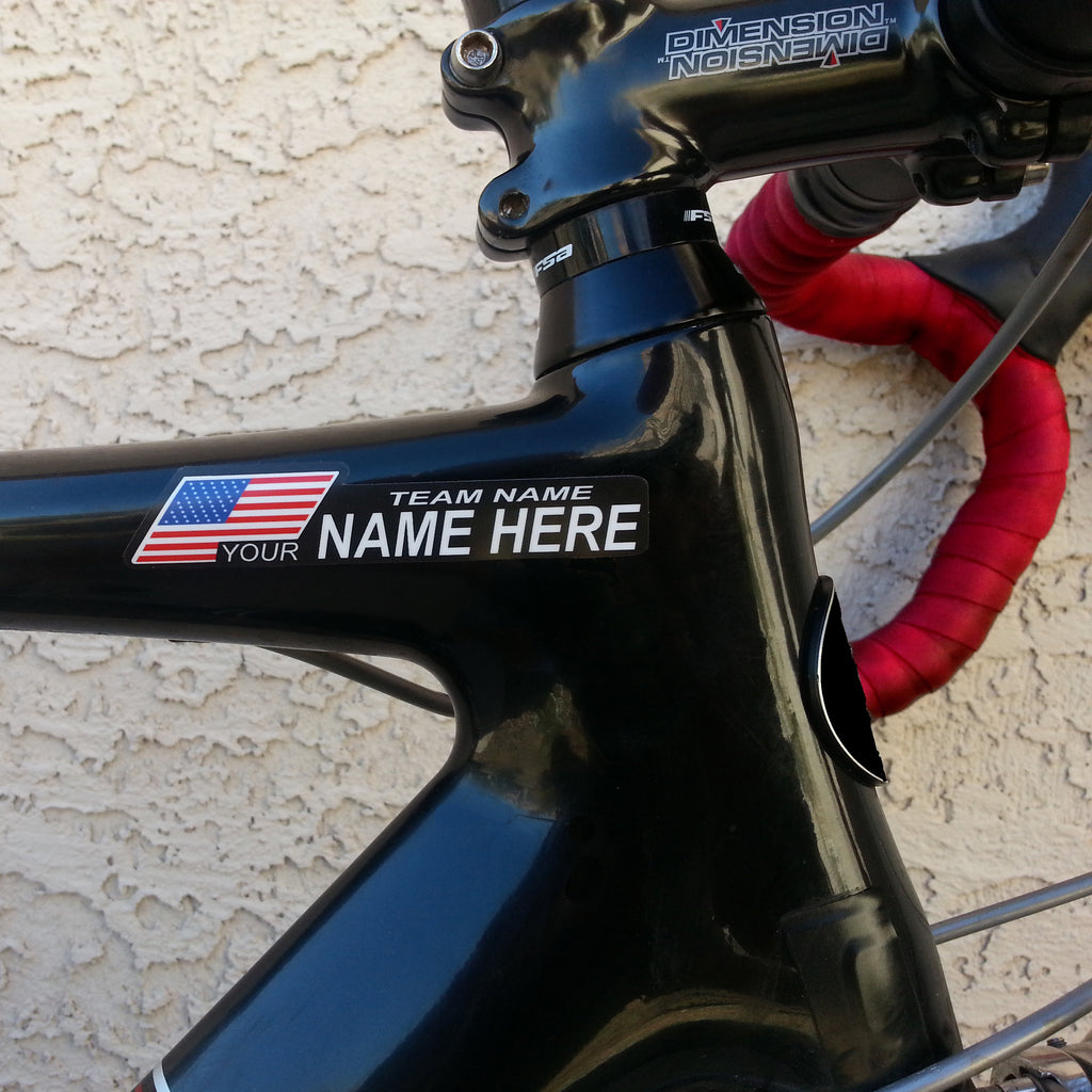 bike frame name stickers