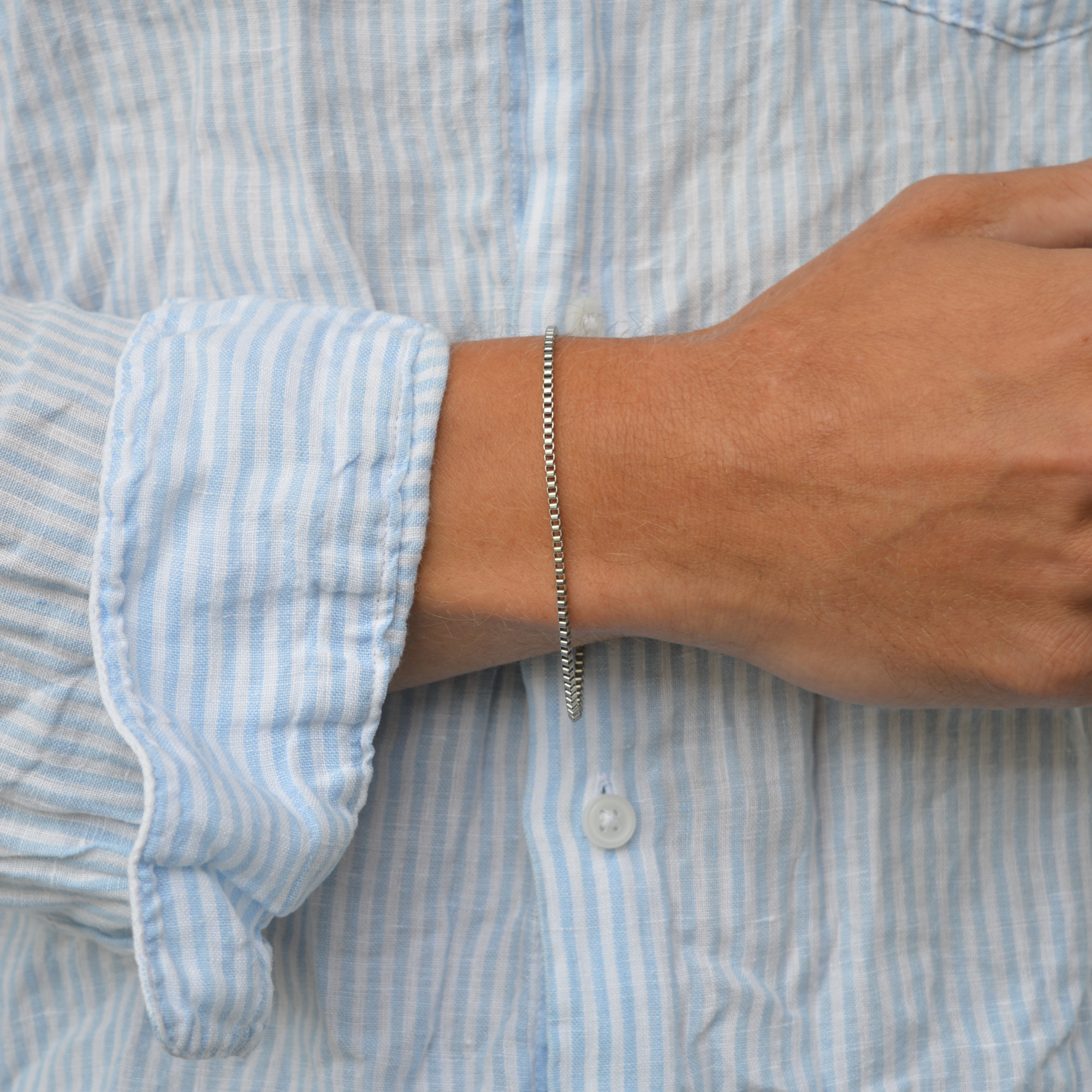 Box Chain Bracelet in Silver - Pinaud product image