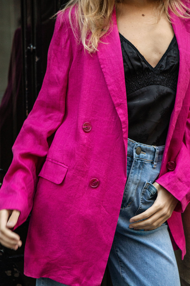 Parisian Blazer - Fuchsia