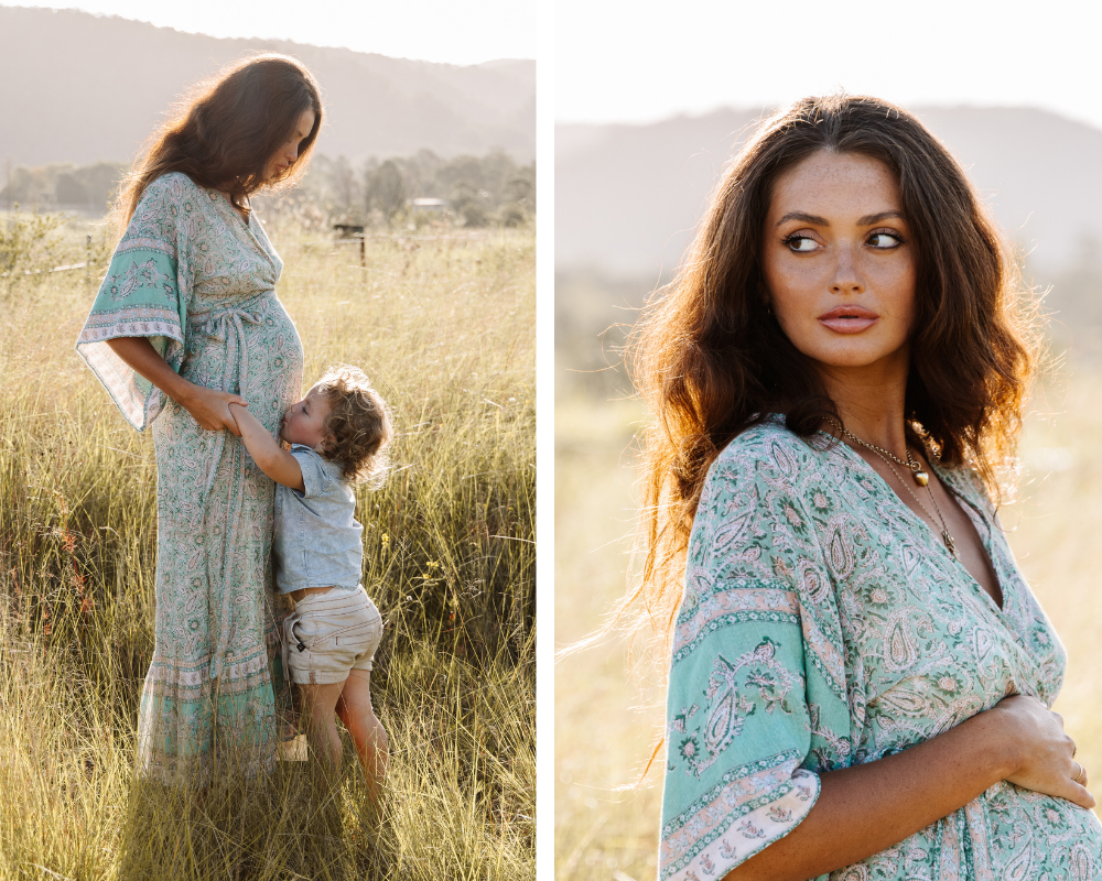 Bohemian Pregnant Mother Bella Boheme Boho Style Maternity Styling 