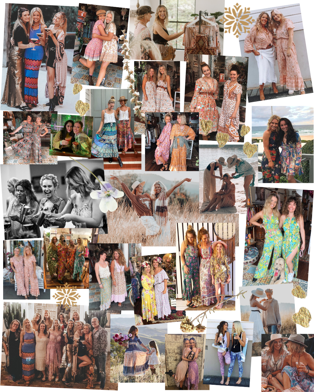 Collage of the Bellas - Bohemian Lifestyle Store