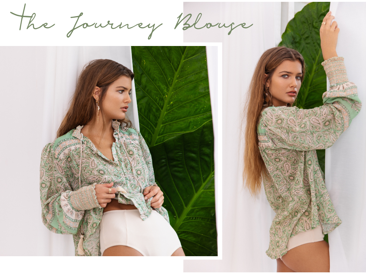 The Journey Blouse - Evergreen