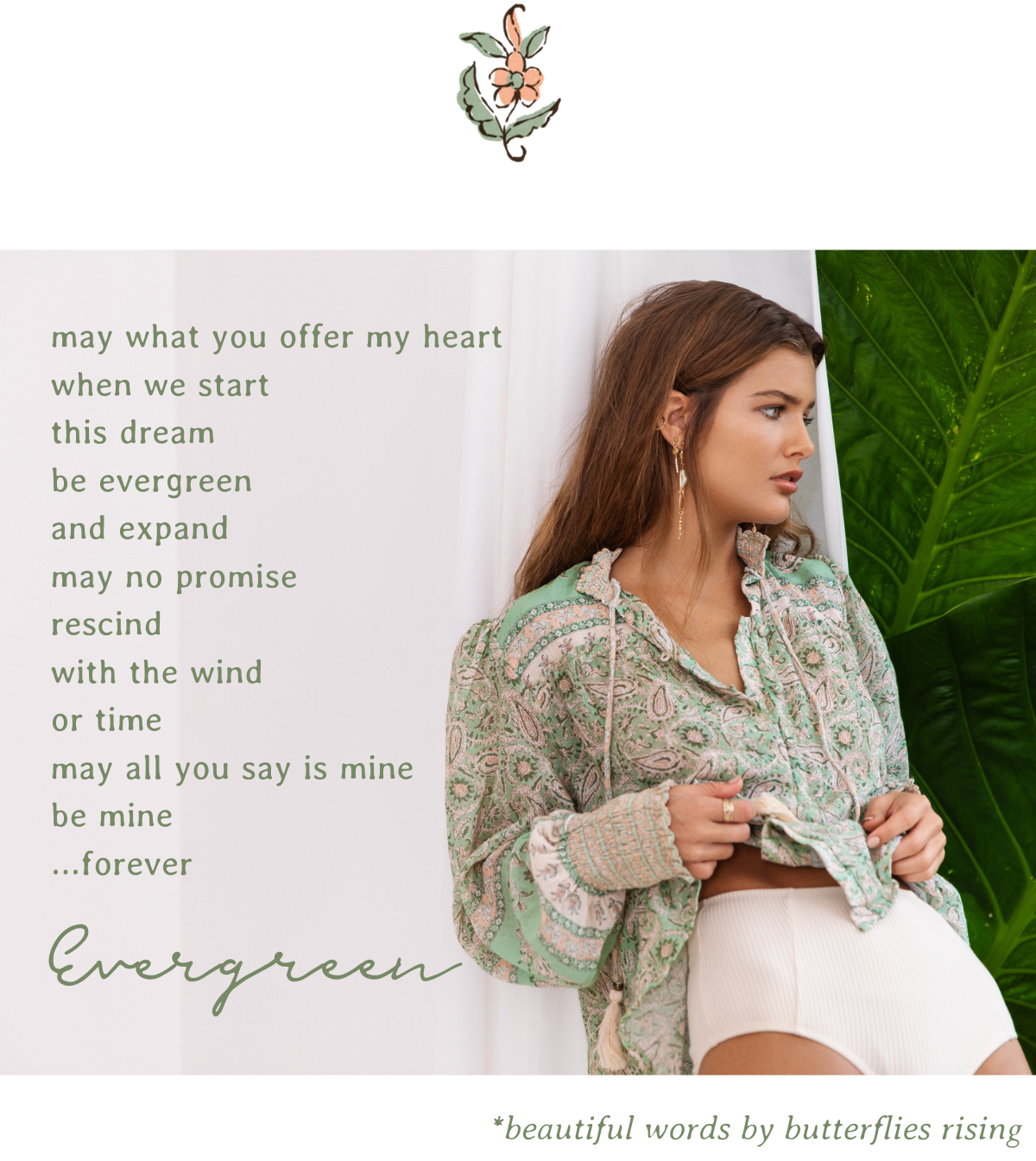 Evergreen Poem by Butterflies Rising