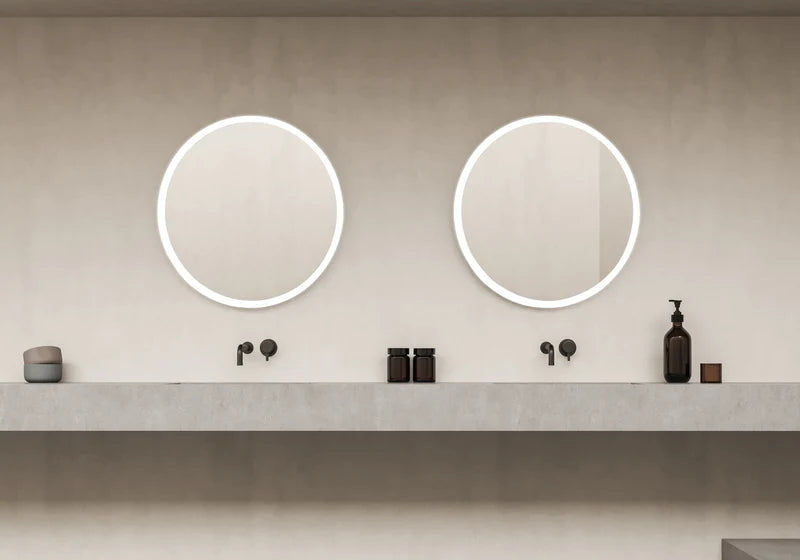 Sola Round Lighted Bathroom Vanity Mirror