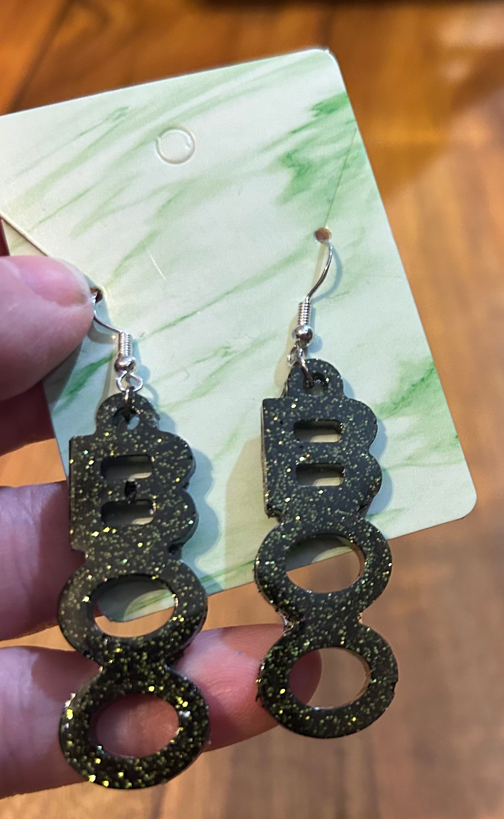 BOO glitter earrings