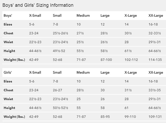Patagonia Size Chart – Mountain High Outfitters