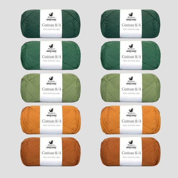 Billede af ANYDAY Cotton 8/4 Colorbag 10-pak