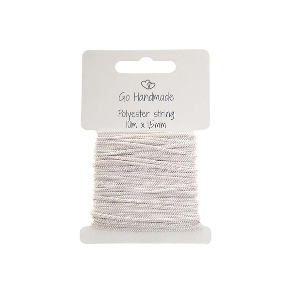 Billede af Go Handmade Polyestersnor 10m x 1,5mm Beige