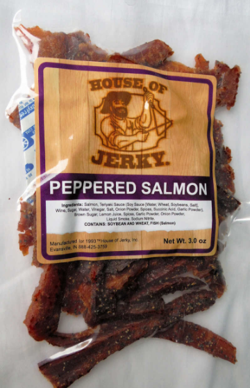 Peppered Salmon Jerky