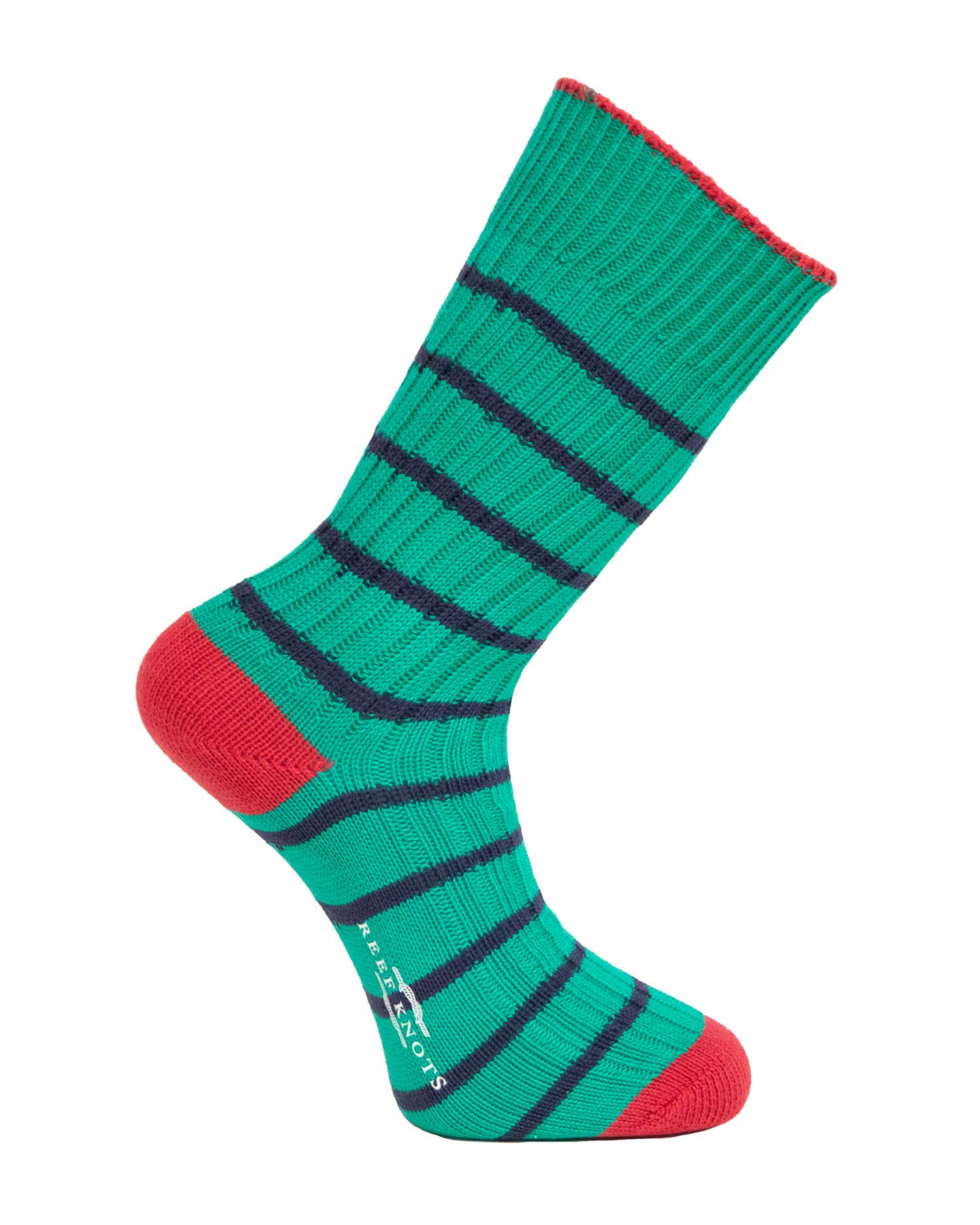 Red Striped Socks | White