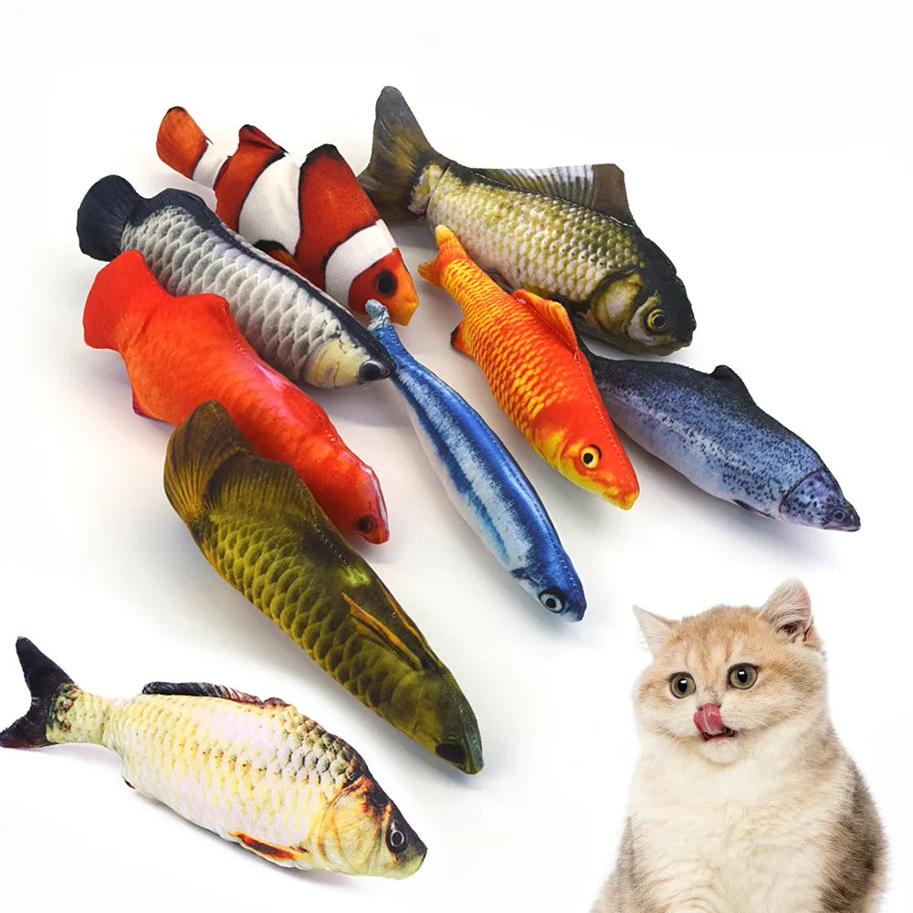 Cat Toy Training Entertainment Fish Plush Stuffed Pillow