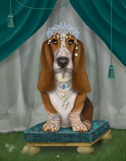 Bassett Hound Original Painting on 16x20 Canvas – Audra Style