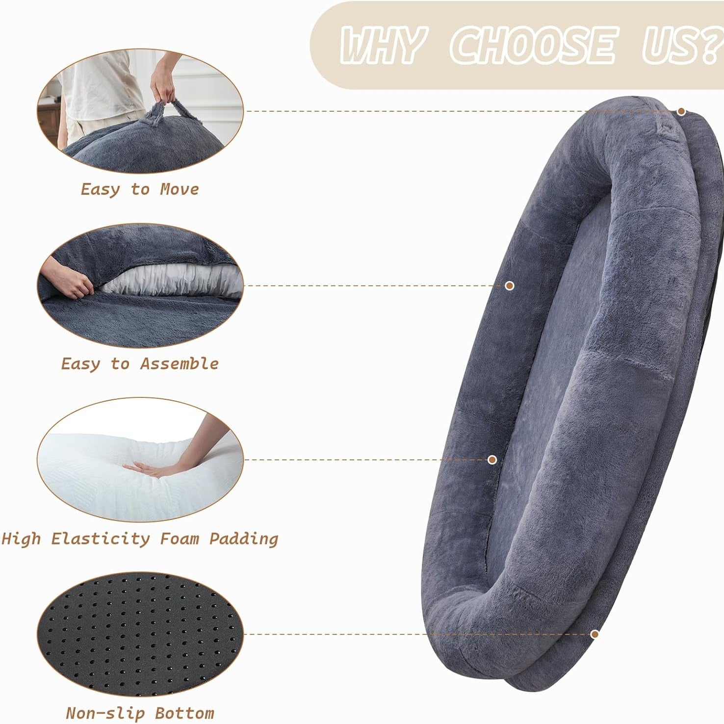 Why choose gaugau Giant Dog Bed for Humans