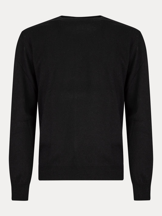 GAFFISTORE MAGLIA GIROCOLLO MISTO CASHMERE NERO GAFFI