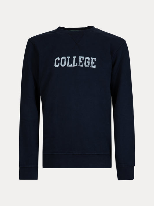 GAFFISTORE FELPA GIROCOLLO COLLEGE NAVY BL'KER