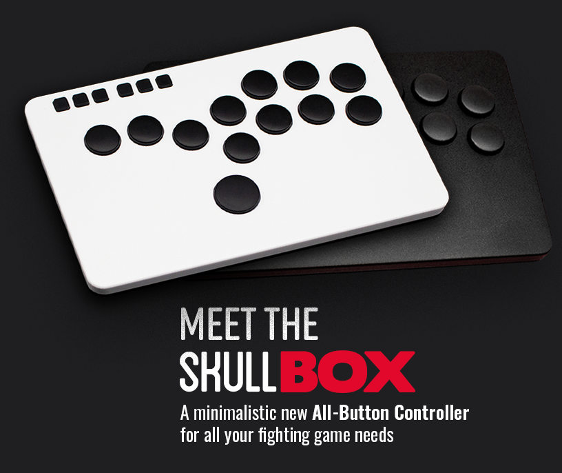 Meet the Skullbox, a minimalistic new all-button controller for all your fighting game needs
