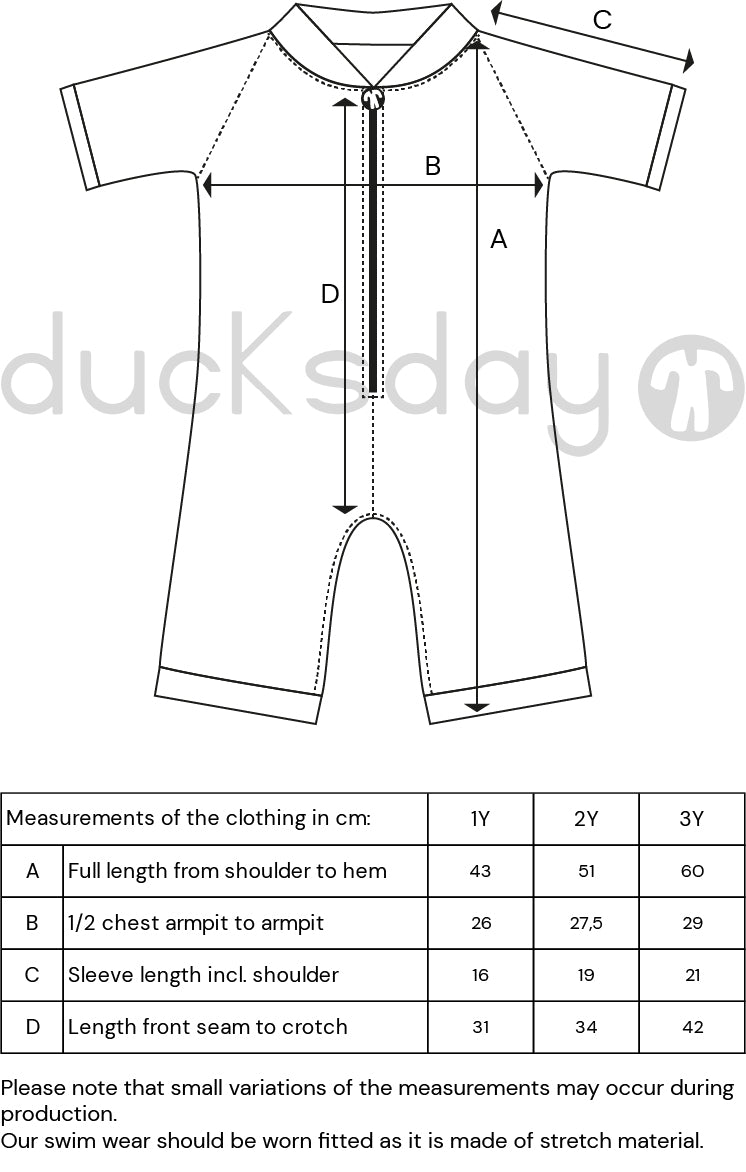 Lycrasuit - Size Chart – Ducksday