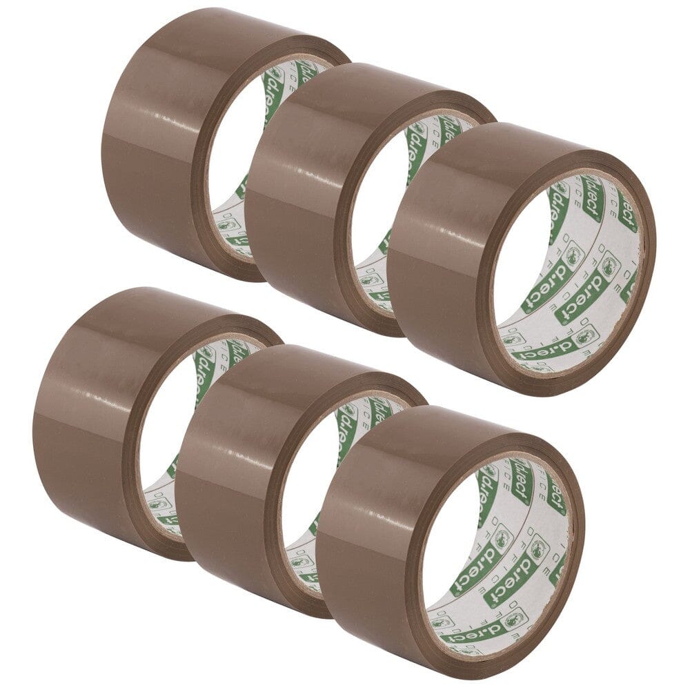 Billede af Brun Pakketape 6 stk brun - 48mm x 50m