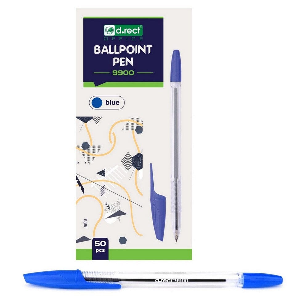 Billede af Kuglepen BALLPOINT 9900 Blå 50 stk