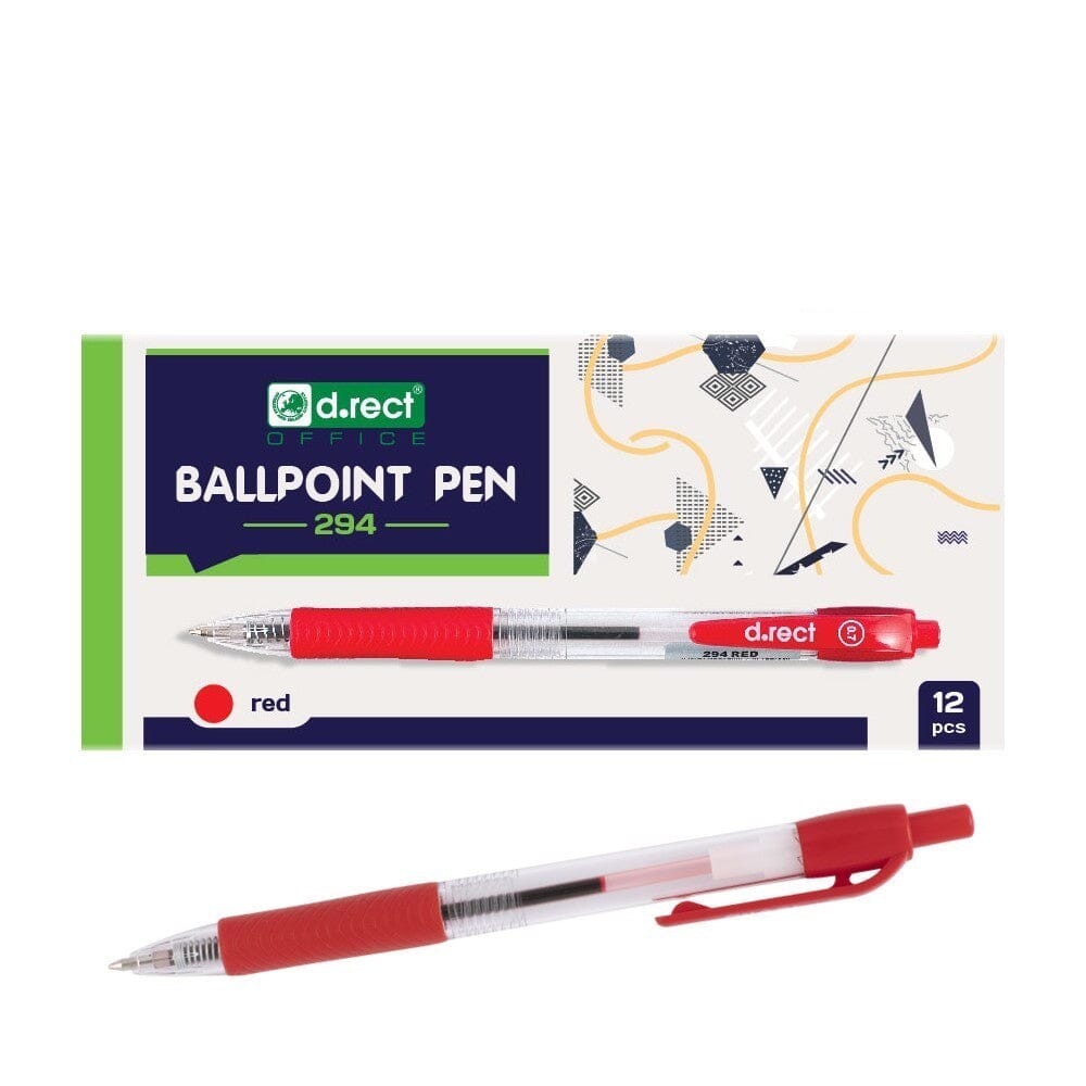 Billede af Kuglepen BALLPOINT, Type 294 Rød 12 stk hos INKPARTNER