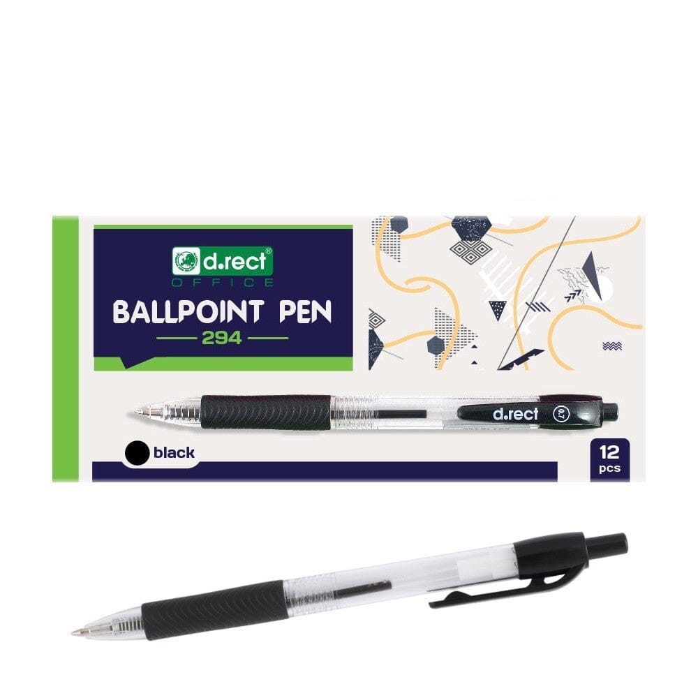 Billede af Kuglepen BALLPOINT, Type 294 Sort 12 stk hos INKPARTNER