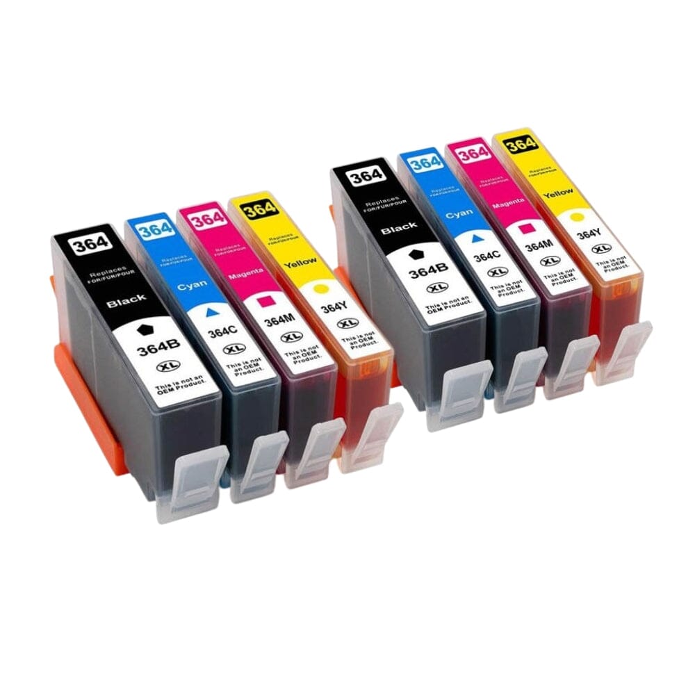 Se Pakke sæt HP 364XL 2 x 4 farver BK-C-M-Y alternativ 140 ml hos INKPARTNER