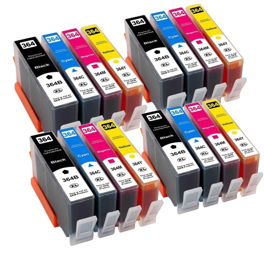 Billede af Pakke sæt HP 364XL 4 x 4 farver BK-C-M-Y alternativ 280 ml