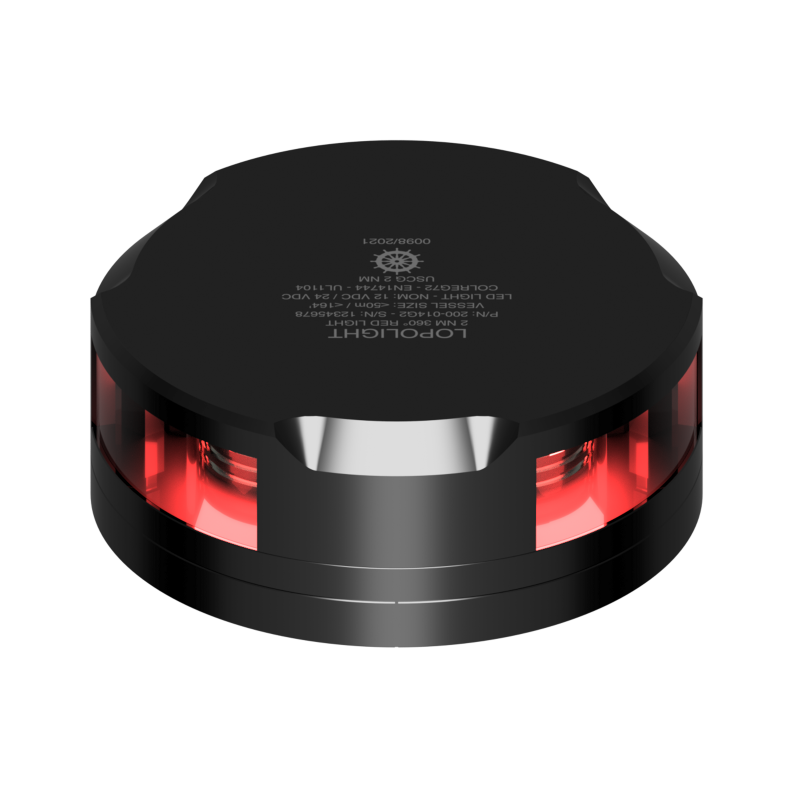Lopolight 2nm 360 Degree Red Black with FB Base and 2.5m Cable