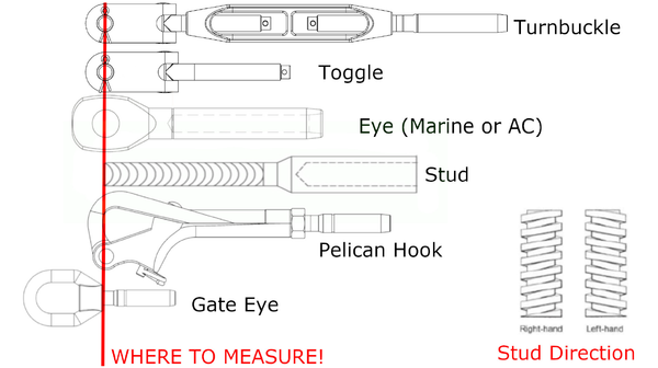 Typical Lifeline Hardware at SendIt Sailing