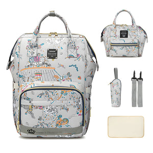 Title: 5PCS Mommy Fashion Diaper Bag Set with Backpack & Accessories - Missunique Baby Corner