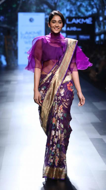 Regina Cassandra walking the ramp for Shailesh Singhania design