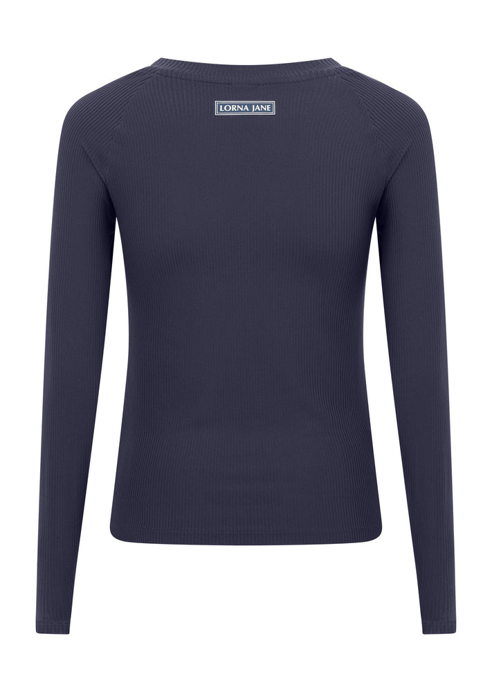Lorna Jane Serenade Half Zip Long Sleeve Top - Ash Blue Image # 5