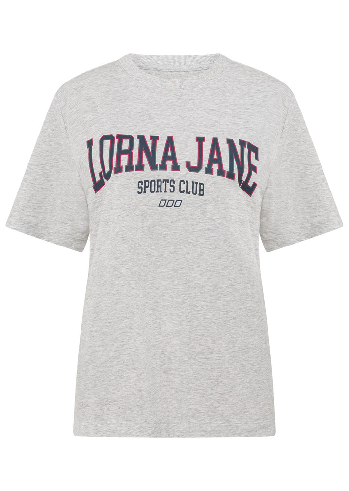 Lorna Jane Game Day Relaxed T-Shirt - Grey Marl Image # 5