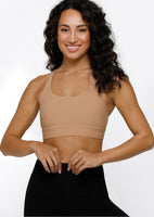 Lorna Jane Amy Maximum Support Sports Bra - Biscuit Image # 6
