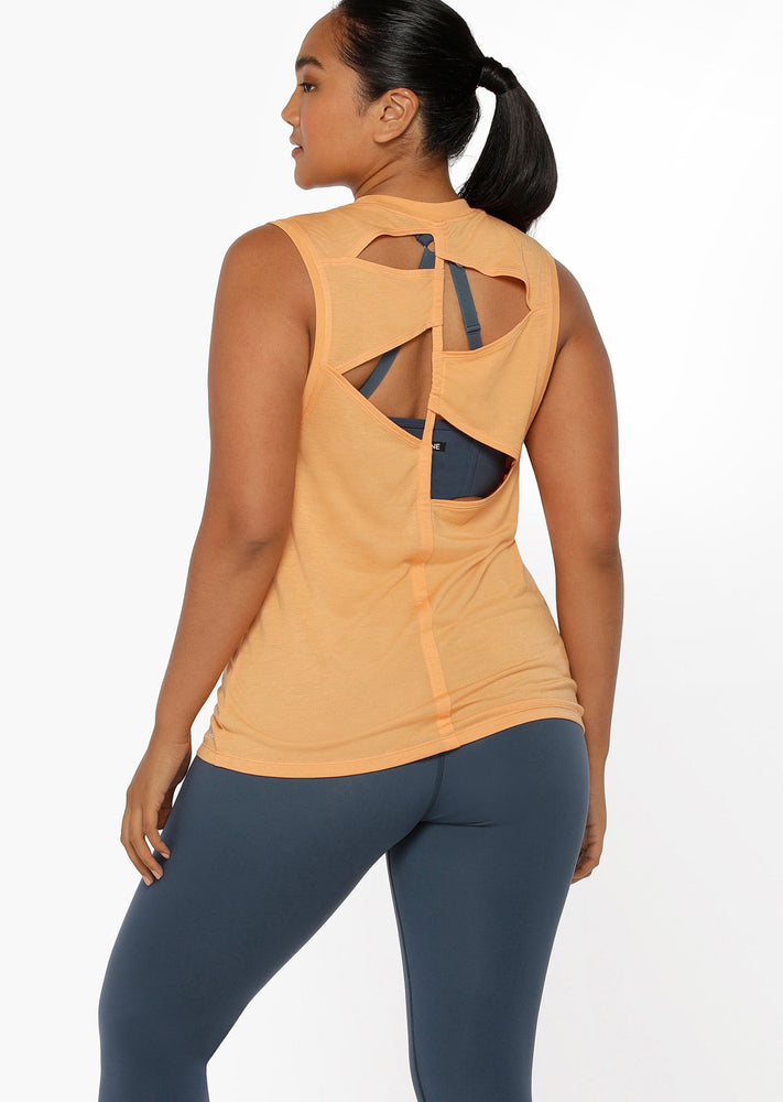 Lorna Jane Cutout Muscle Tank - Clementine Image # 0