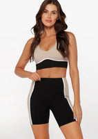 Lorna Jane HIIT Racer Sports Bra - Off White Image # 1