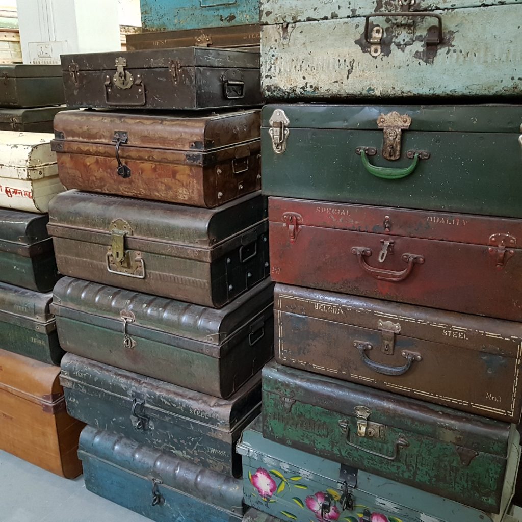 Assortment of Vintage Trunks and Suitcases