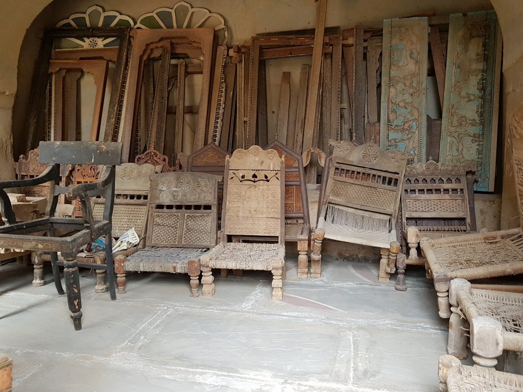 Assortment Vintage Chairs and Doors