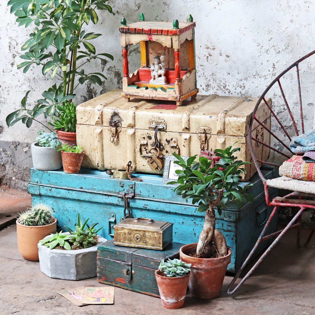 Vintage trunks and suitcases