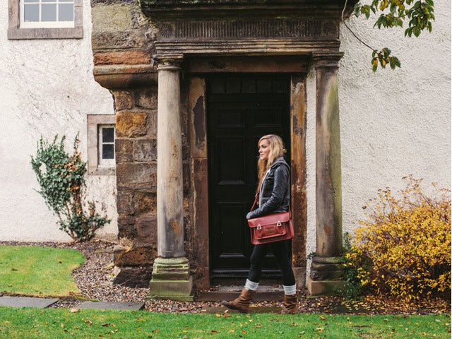 Red Leather Classic Satchel, £76