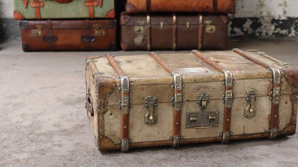 vintage steamer trunk