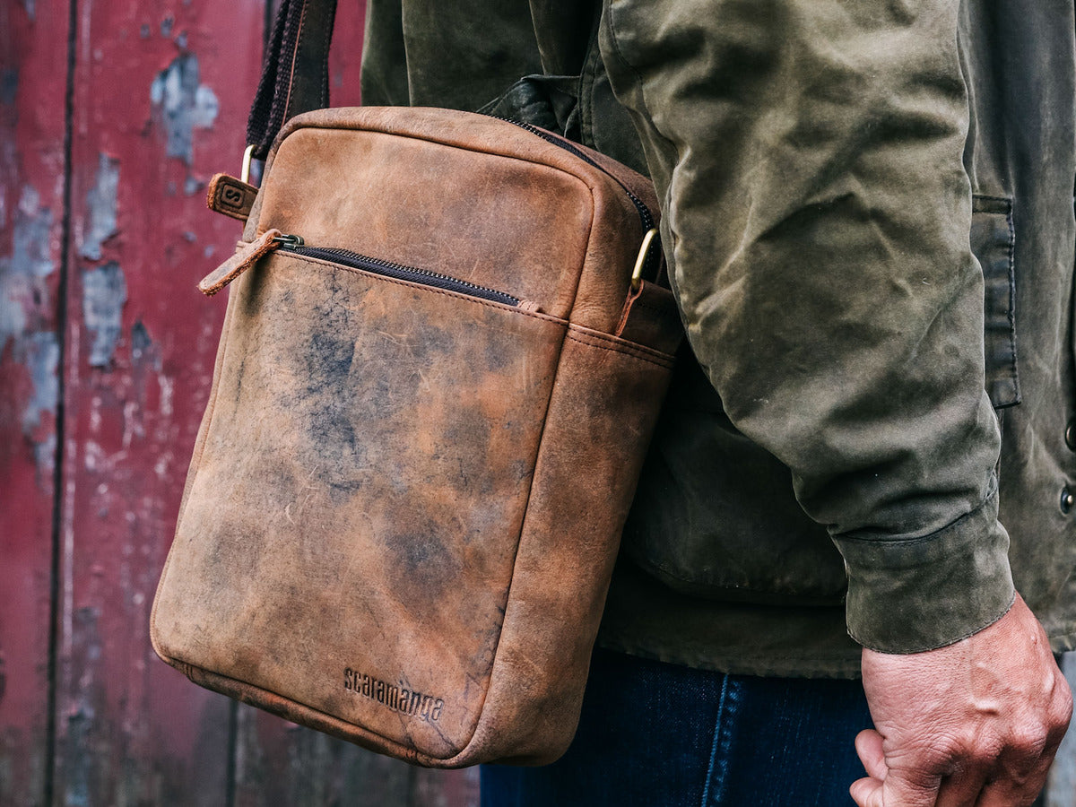 Image of Mens Crossbody Leather Bag