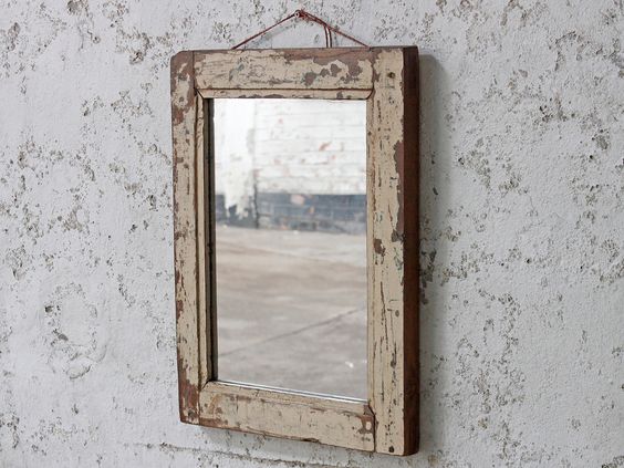 Vintage White Mirror