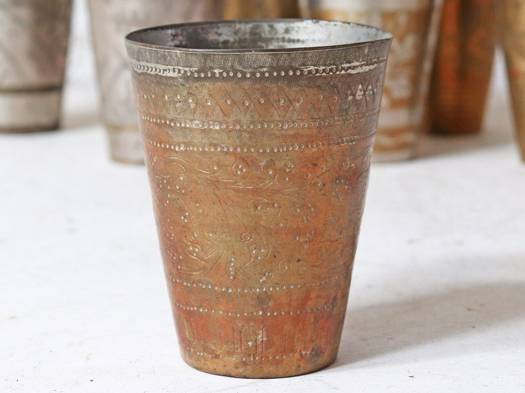 Vintage Brass Lassi Cup 