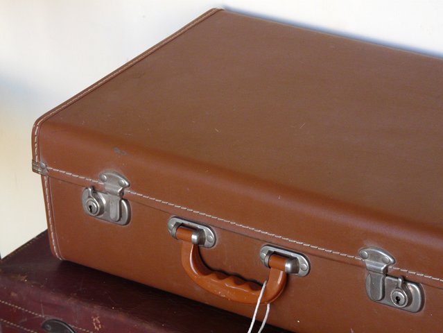 Vintage Brown Leather Suitcase, £32.50