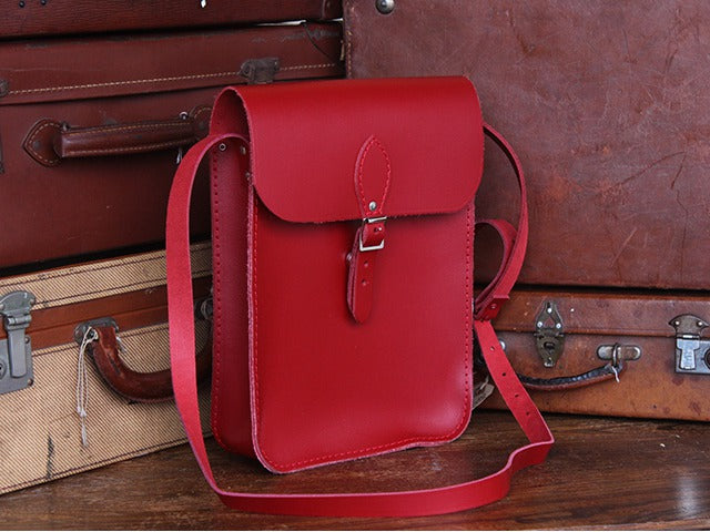 Red Leather iPad Satchel, £65
