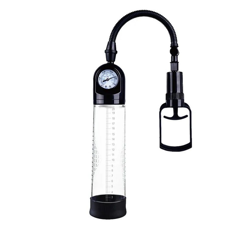 Manual Air Penis Pump with Handle Pump and Pressure Gauge