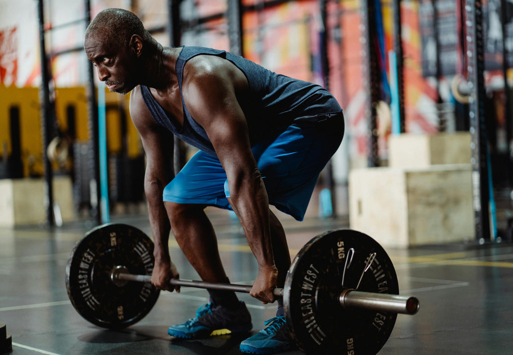 Black Man Performing Dead Lift Weight Training